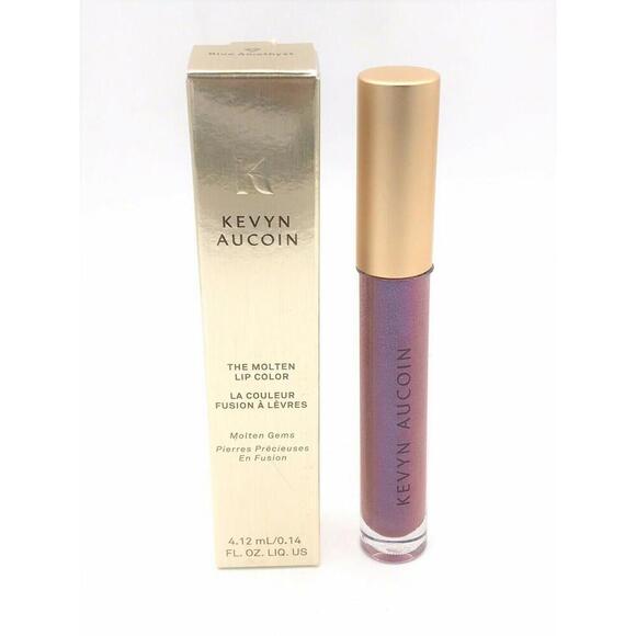 Kevyn Aucoin Set of 2x Molten Lip Color Gloss Molten Gems & Blue Amethyst NIB - Picture 2 of 7